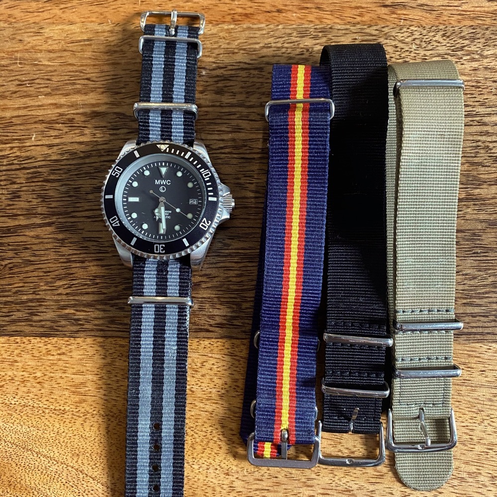 MWC Sub watch with nato straps. Great condition!